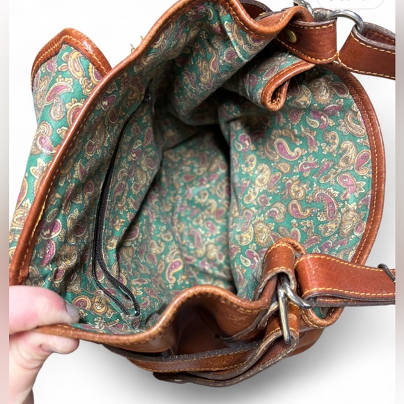 Vintage M. Rossetti Genuine Brown Leather Shoulder Bag - Picture 13 of 16